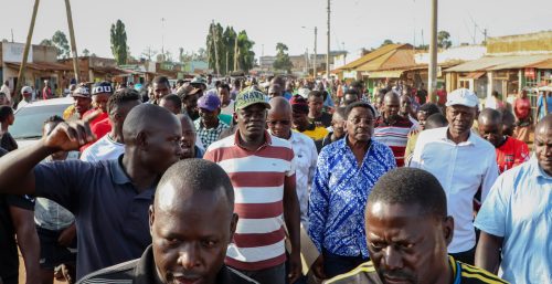 Siaya Governor James Orengo at Busia to condole with families grieving unimaginable losses over fuel protest on May 23, 2026. PHOTO/@orengo_james/X