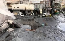 One killed and nine missing after 3.4m-litre chemical tank implodes