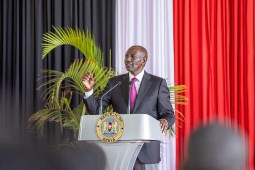William Ruto during a meeting with diaspora delegates. PHOTO@WilliamsRuto/X