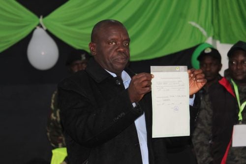 A photo of MP-elect David Keter after being granted the IEBC certificate following the Emurua Dikir win. PHOTO//https://www.facebook.com/kibetrotic