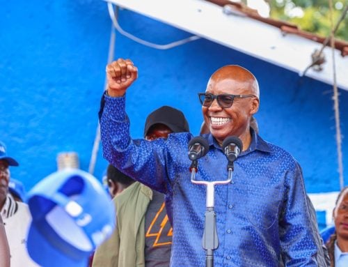 Safina Party Leader Jimi Wanjigi during the opening of the party's new office in Homa Bay on Friday, May 1, 2026. PHOTO/@JimiWanjigi/X