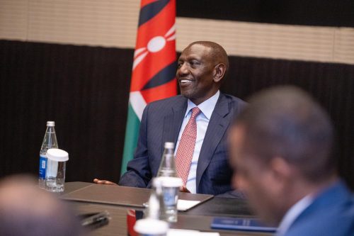 President William Ruto, during his meeting with the United Nations Human Settlements Programme (UN-Habitat) Executive Director Anacláudia Rossbach. PHOTO/@WilliamsRuto/X