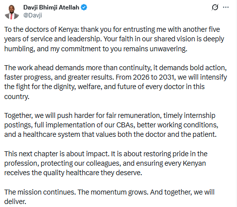 Statement by Davji Atellah. PHOTO/Screengrab by People Daily Digital/@Davji/X