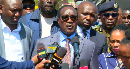 Education Cabinet Secretary Julius Ogamba addressing the press.PHOTO/People Daily digital screengrab from a video posted by https://www.facebook.com/OnesimusKipchumbaMurkomen