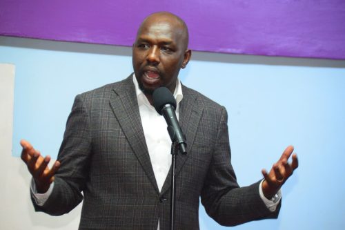 Kipchumba Murkomen speaking at Destiny Live Centre Church in Athiru Rujine, Igembe Central, on Sunday May, 10, 2026. PHOTO/Dorcas Mbatia