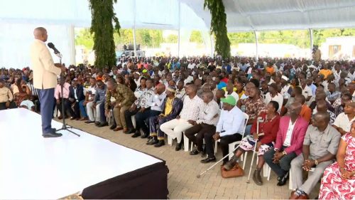 Kithure Kindiki speaks during a forum with grassroot leaders drawn from Tharaka Nithi County. PHOTO/Screengrab by People Daily Digital from YouTube by @KithureKindiki1