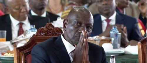 President William Ruto at the 23rd National Prayer Breakfast. PHOTO/A screengrab by People Daily Digital posted by @WilliamsRuto/X