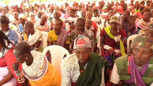 Lands Cabinet Secretary ALice Wahome together with her PS Nixon Korir leading in title deed issuance in Samburu. PHOTO//Paul Mwaniki