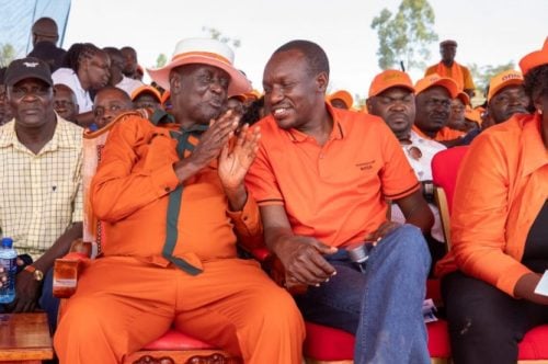 ODM party leader Oburu Odinga and Kisii Governor Simba Arati. PHOTO/@DrOburu_O/X