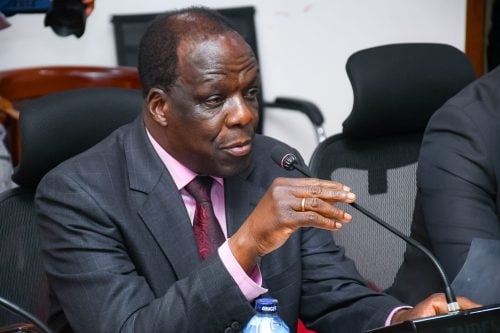 Co-operatives Cabinet Secretary Wycliffe Oparanya Speaking before the Senate Trade Committee on Tuesday, May 13, 2026. PHOTO/@DrOparanya/X