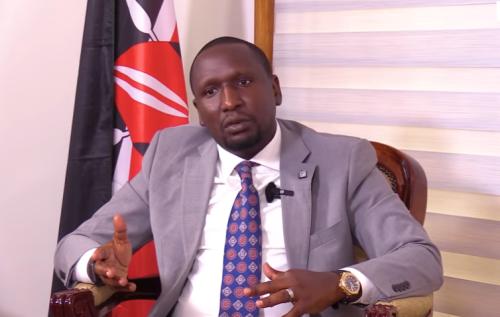 Senate Majority Leader Aaron Cheruiyot, during an interview on Herman Manyora’s podcast aired on Thursday, May 7, 2026. PHOTO/Screengrab by People Daily Digital/Herman Manyora/Youtube