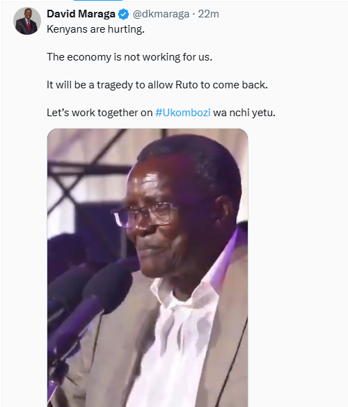 Former Chief Justice David Maraga's X post on May 17, 2026. PHOTO/Screengrab by People Daily Digital/@dkmaraga/X