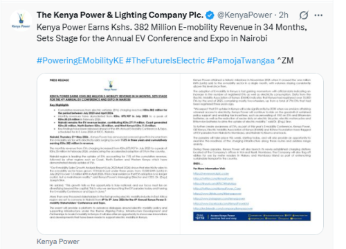 A statement by the Kenya Power on Friday, May 22, 2026. PHOTO/Screengrab by People Daily Digital/@KenyaPower/X