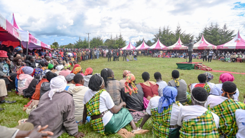 Interior Cabinet Secretary Kipchumba Murkomen presides over the Metkei Community Empowerment Initiative held at Kamwosor grounds in Elgeyo Marakwet County on May 2, 2026. PHOTO/@kipmurkomen/X