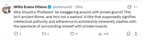 Constitutional lawyer and governance advocate Willis Otieno X post on May 3, 2026. PHOTO/Screengrab by People Daily Digital/@otienowill/X