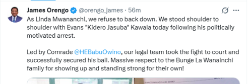 Siaya Governor James Orengo's X post on Thursday, May 28, 2026. PHOTO/Screengrab by People Daily Digital/@orengo_james/X