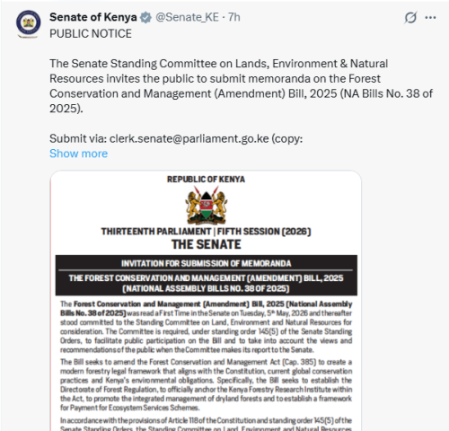 Senate statement on May 5, 2026. PHOTO/Screengrab by People Daily Digital/@Senate_KE/X