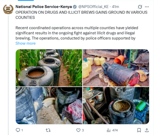 NPS statement on May 6, 2026. PHOTO/Screengrab by People Daily Digital/@NPSOfficial_KE/X