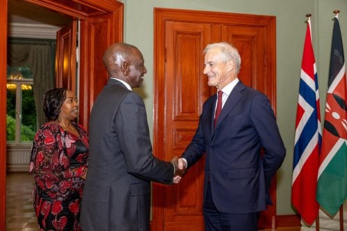 Ruto and Norwegian Prime Minister Jonas Gahr Støre.