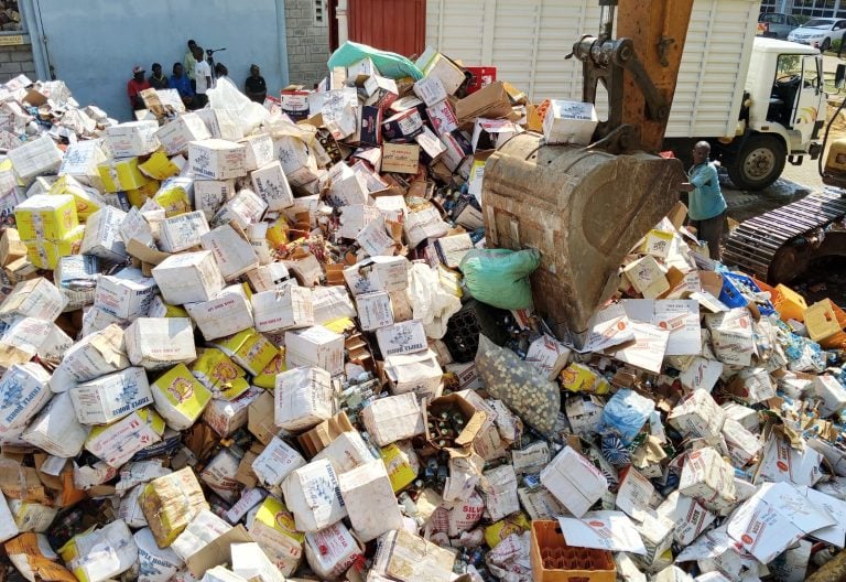 Ksh100M worth of illicit alcohol and cigarettes destroyed in multi-agency crackdown