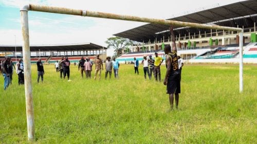 The current sad state of Masinde Muliro Stadium-Kanduyi in Bungoma County. PHOTO/https://www.facebook.com/WaksNaKazi