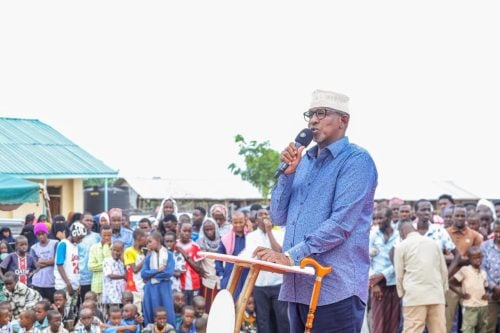 Aden Duale speaks during a public engagement in Bura, Tana River County. PHOTO/https://www.facebook.com/Aden Duale﻿