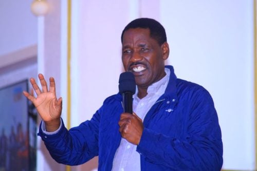 Peter Munya during the church service at MCK All Saints Church in Kinoru. PHOTO/https://www.facebook.com/Party of National Unity- PNU
