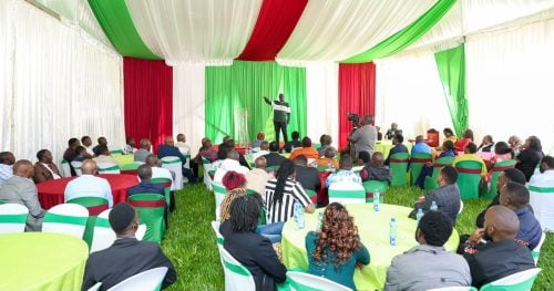Former Deputy President Rigathi Gachagua, during a meeting with the residents on June 16, 2026. PHOTO/https://www.facebook.com/DPGachagua/
