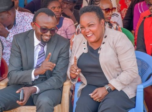 Former Kirinyaga Woman Representative Wangui Ngirici and Political commentator and lawyer Ndegwa Njiru during a past political event. PHOTO/https://www.facebook.com/WanguiNgirici/Facebook
