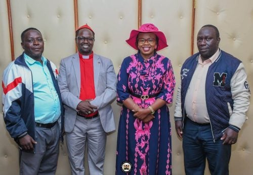 Gathoni Wamuchomba meets with Bishop. PHOTO/