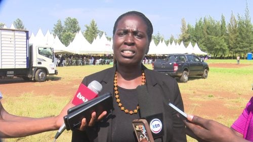 High Court advocate and Nyanam Widows Board member Agnes Aron speaks during International Widows Day celebrations. PHOTO/Viola Kosome