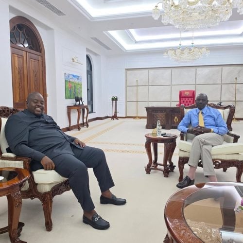 Zimbabwean businessman and entrepreneur Wicknell Chivayo poses for a photo with President William Ruto at State House, Nairobi, in April 2026. PHOTO/@sir_wicknell/Instagram