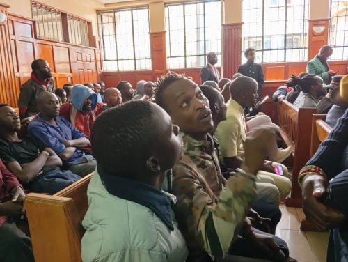 Gen-z protesters appear before Milimani Senior Principal Magistrate Teresa Nyangena on Friday, June 26, 2026. PHOTO/Zipporah Ngwatu