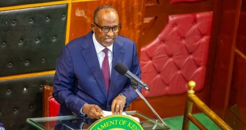 Health cabinet secretary Aden Duale, before members of the National Assembly answered questions raised by members of parliament regarding constructing an Ebola quarantine facility in Laikipia County at a military facility. PHOTO/Kenna CLAUDE.