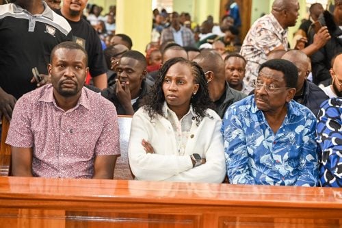 Sifuna, Faith and Orengo during church service at Thika PHOTO/@FaithOdhiambo8/X