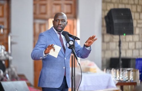 Murkomen during the church service at AIC Plainsview, Nairobi. PHOTO/@kipmurkomen/X