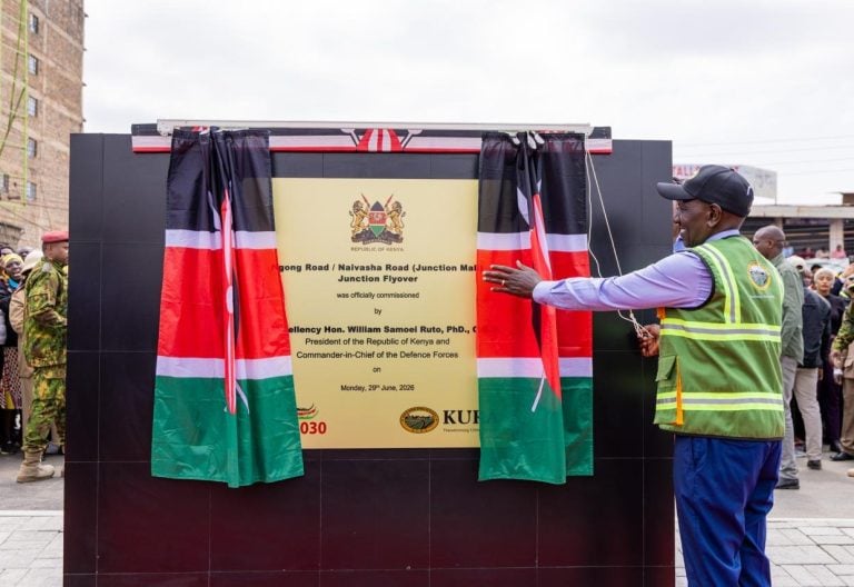 Ruto commissions Ksh3.8B Ngong Road–Naivasha Road flyover