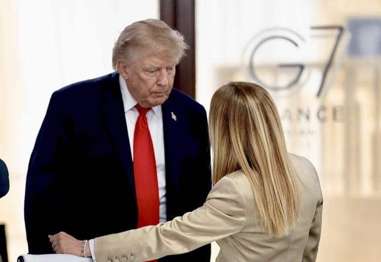 Trump hits out at Italy’s Meloni after pushback on G7 photo claim
