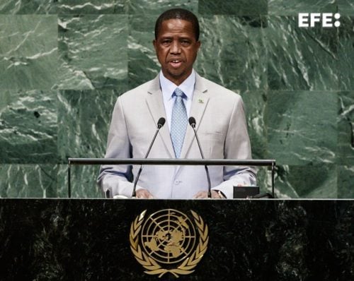 The late Edgar Lungu at a past event. PHOTO/@EFEafrica/X