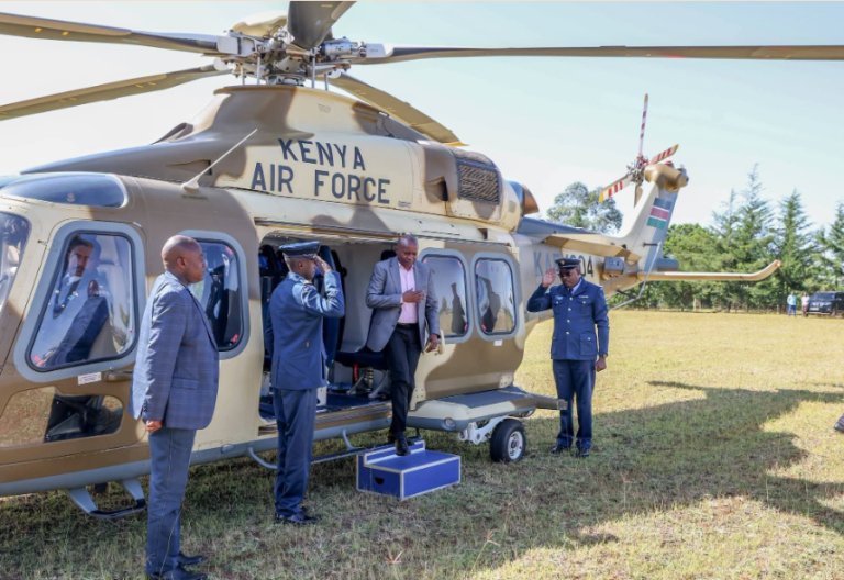 Kindiki publicly shows his chopper rides amid scrutiny over travel budget