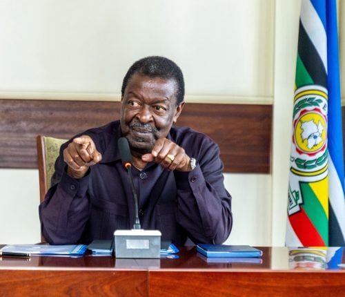 Prime Cabinet Secretary and Cabinet Secretary for Foreign and Diaspora Affairs Musalia Mudavadi chairs a high-level multi-agency working session focused on addressing disparities in the Kenya-European Union bilateral trade framework. PHOTO/@MusaliaMudavadi/X