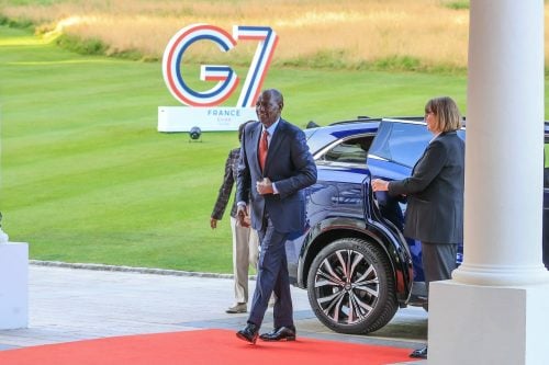 President William Ruto at the G7
