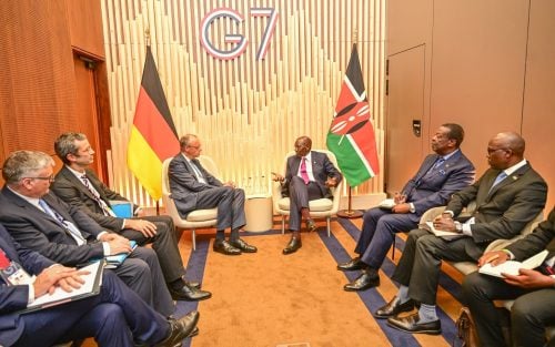 President William Ruto in a meeting with German Chancellor Friedrich Merz