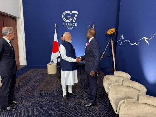 President William Ruto with Indian Prime Minister Narendra Modi