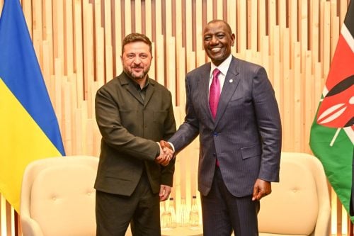 President William Ruto with Ukrainian President Volodymyr Zelensky