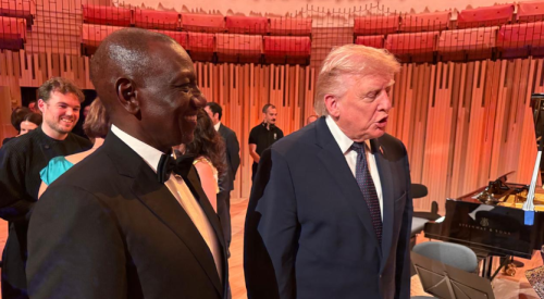 President William Ruto with US President Donald Trump.