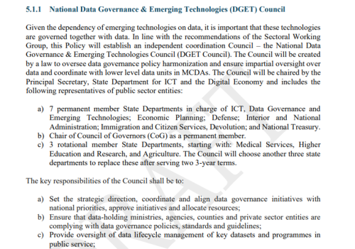 Part of the Draft Final National Data Governance Policy May 2026. PHOTO/Screengrab by People Daily Digital