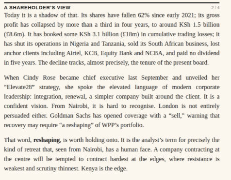 Statement on WPP Scangroup's performance and governance concerns by Bharat Thakrar. PHOTO/Screengrab by People Daily Digital/@bharatthakrar/X
