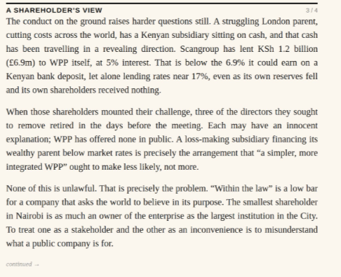 Statement on WPP Scangroup's performance and governance concerns by Bharat Thakrar. PHOTO/Screengrab by People Daily Digital/@bharatthakrar/X