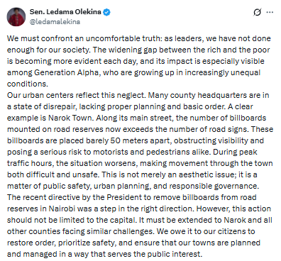 Statement on urban planning and safety concerns PHOTO/Screengrab by PD Digital/@ledamalekina/X